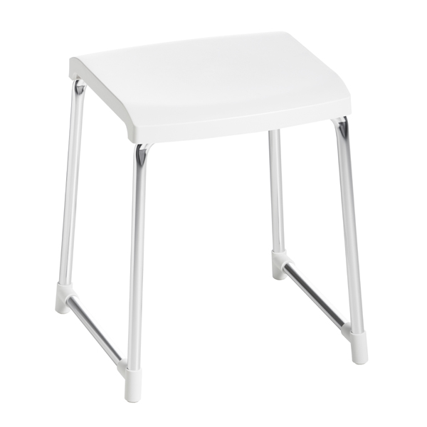 Duschking Bad-Hocker 425x390x480 mm,  Sitzfläche weiß, Serie Univ.