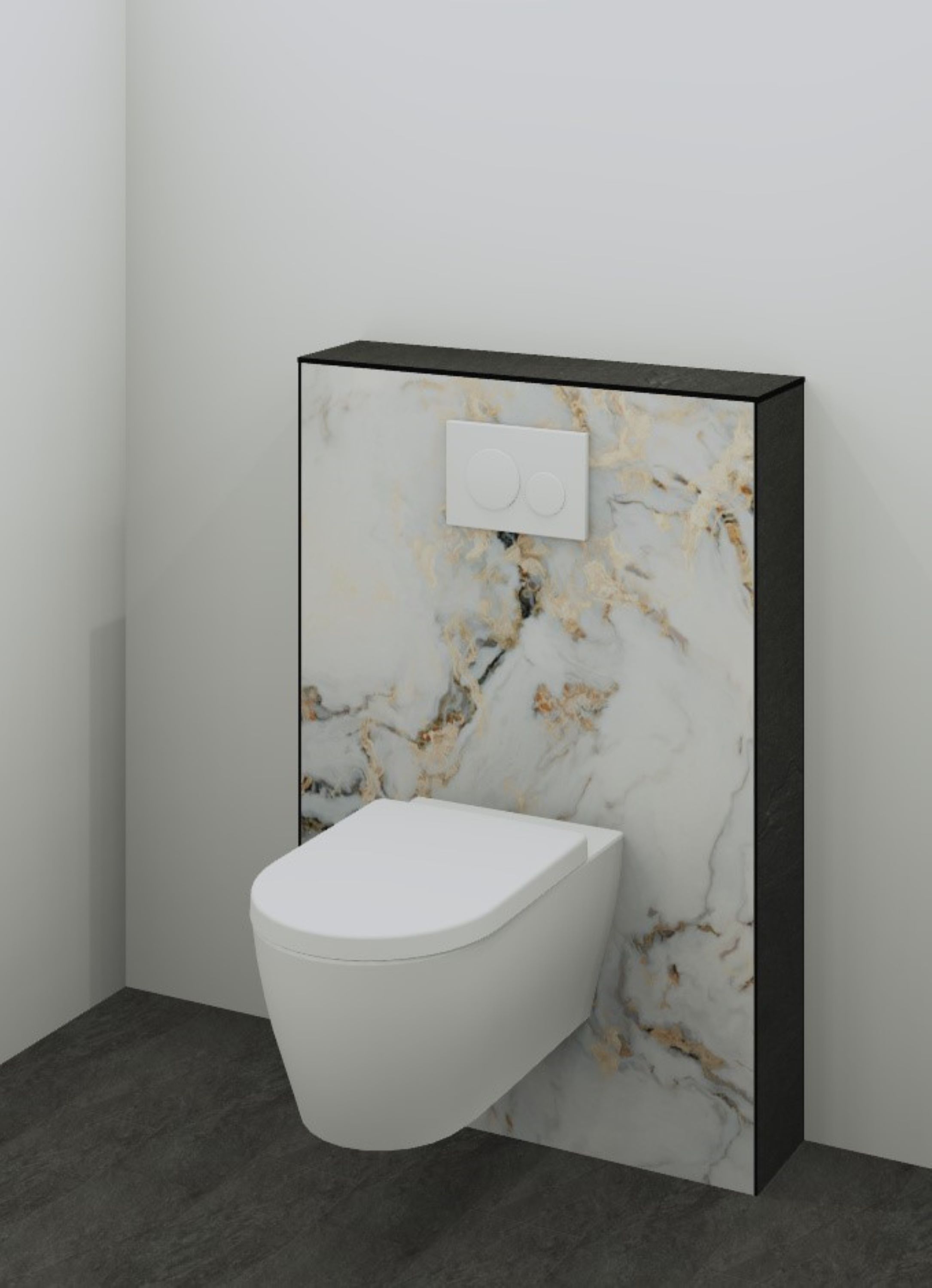 DK WC Modul B 800 H1190mm, o. Zubehör, Marmor Gold Perl
