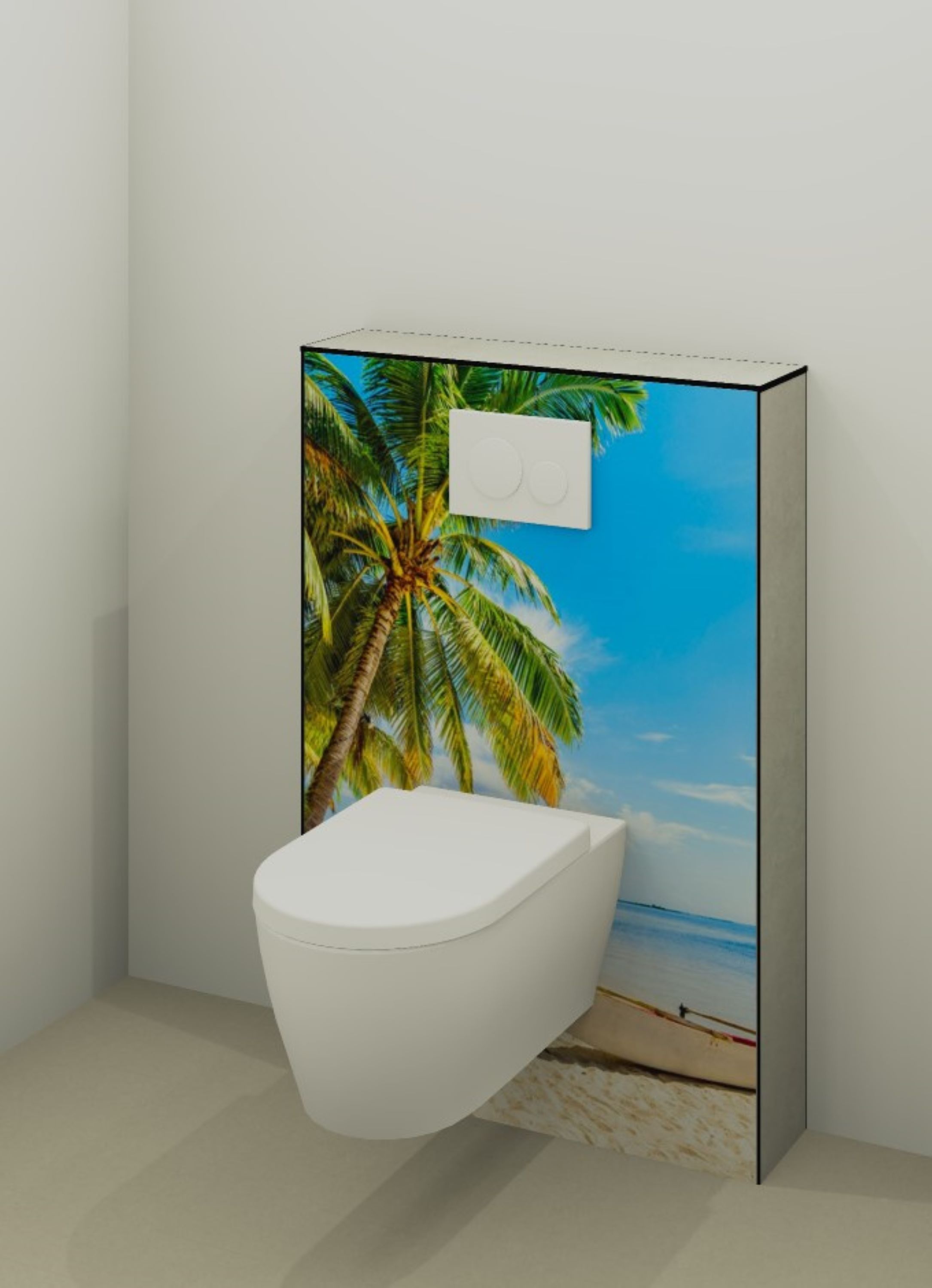 DK WC Modul B 800 H1190mm, o. Zubehör, Traumstrand Perl