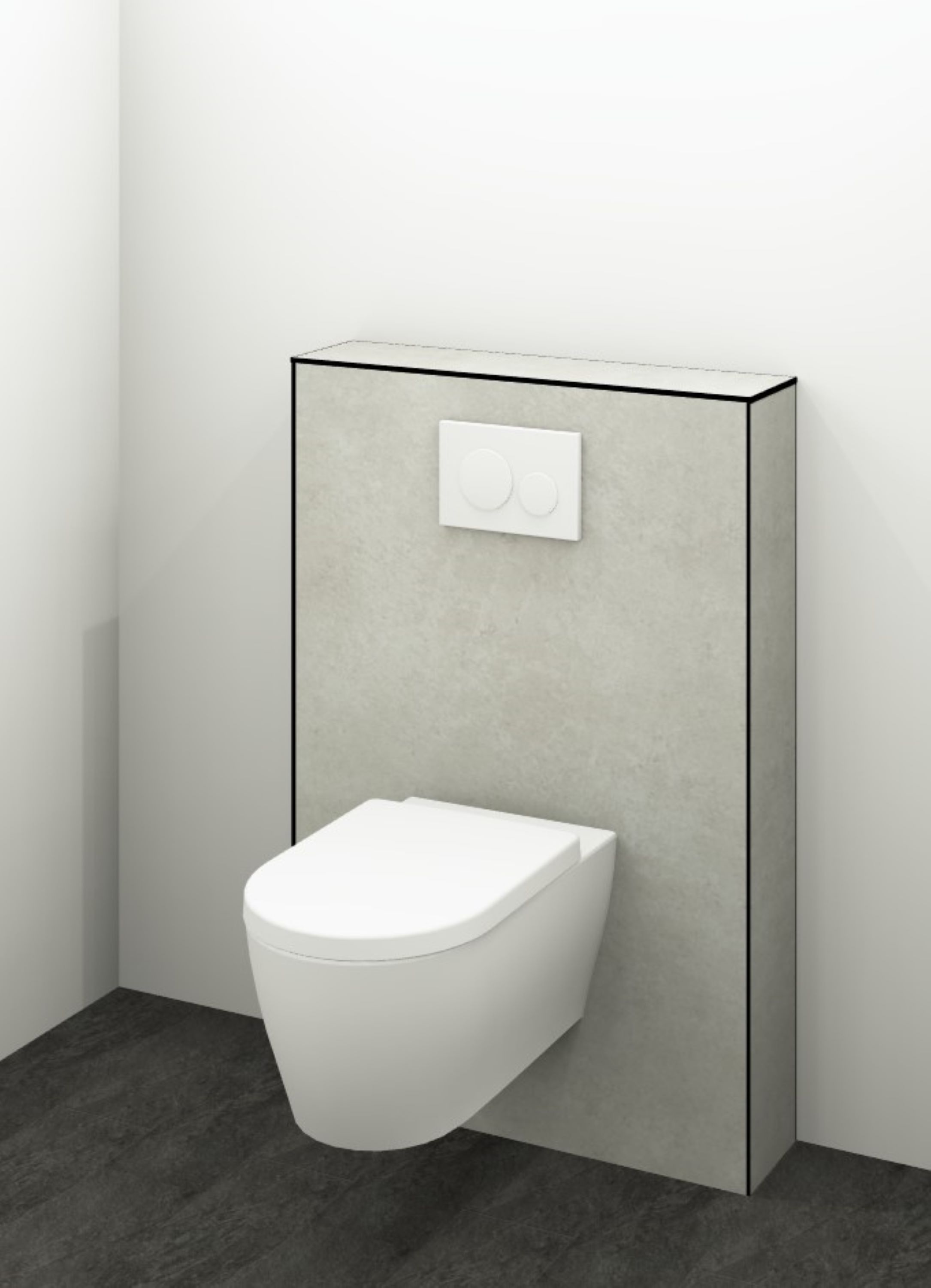 DK WC Modul B 800 H1190mm, o. Zubehör, Neide Perl