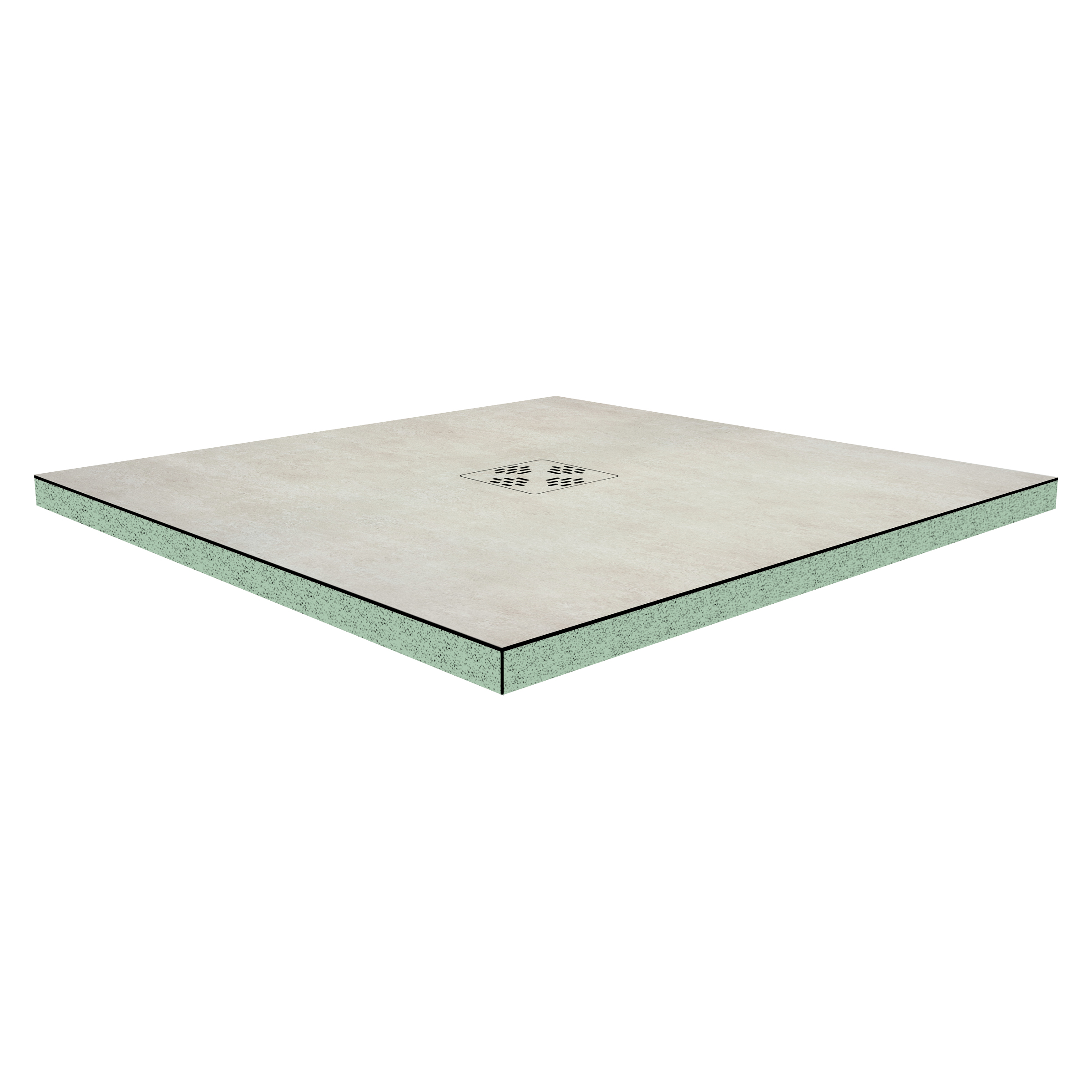 DK Duschboard Flat 1700 x  800 mm Typ 1, Dekor: Neide save, Punktablauf mittig