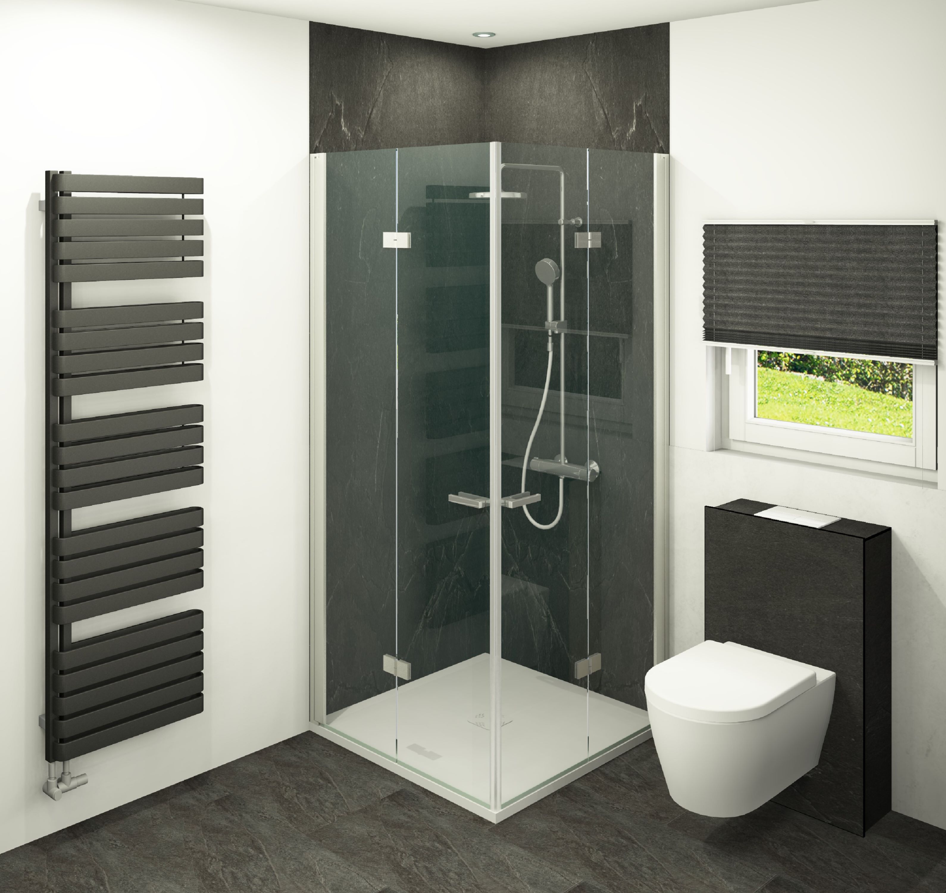 DK WC-Haube 870x540 mm (Front / Oben) für, TECE Vorwandmodul 820x500, Gandara Slate