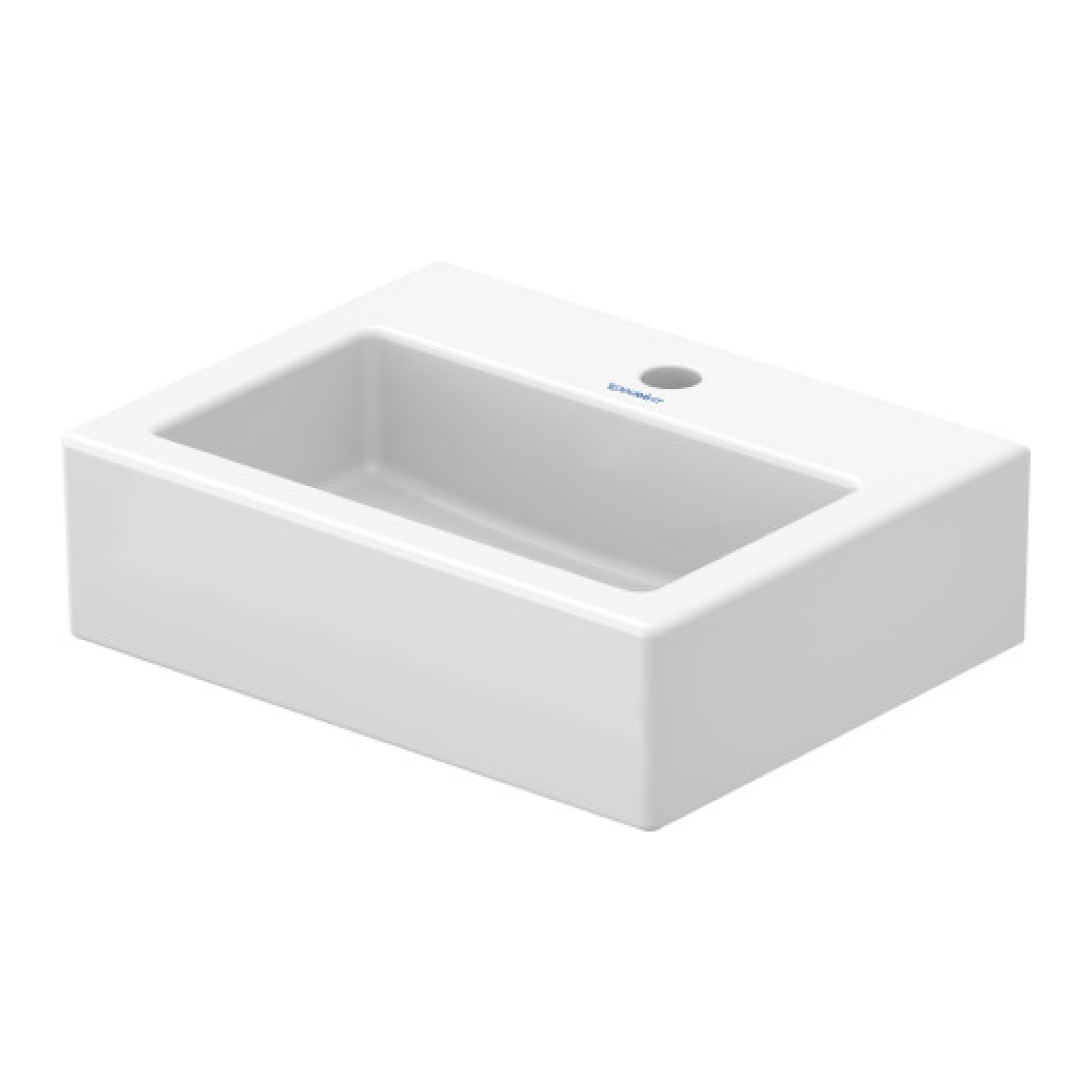 Duravit 1-Loch Handwaschbecken Vero, 450x350mm, weiß, mit Überlauf, mit Hahnloch