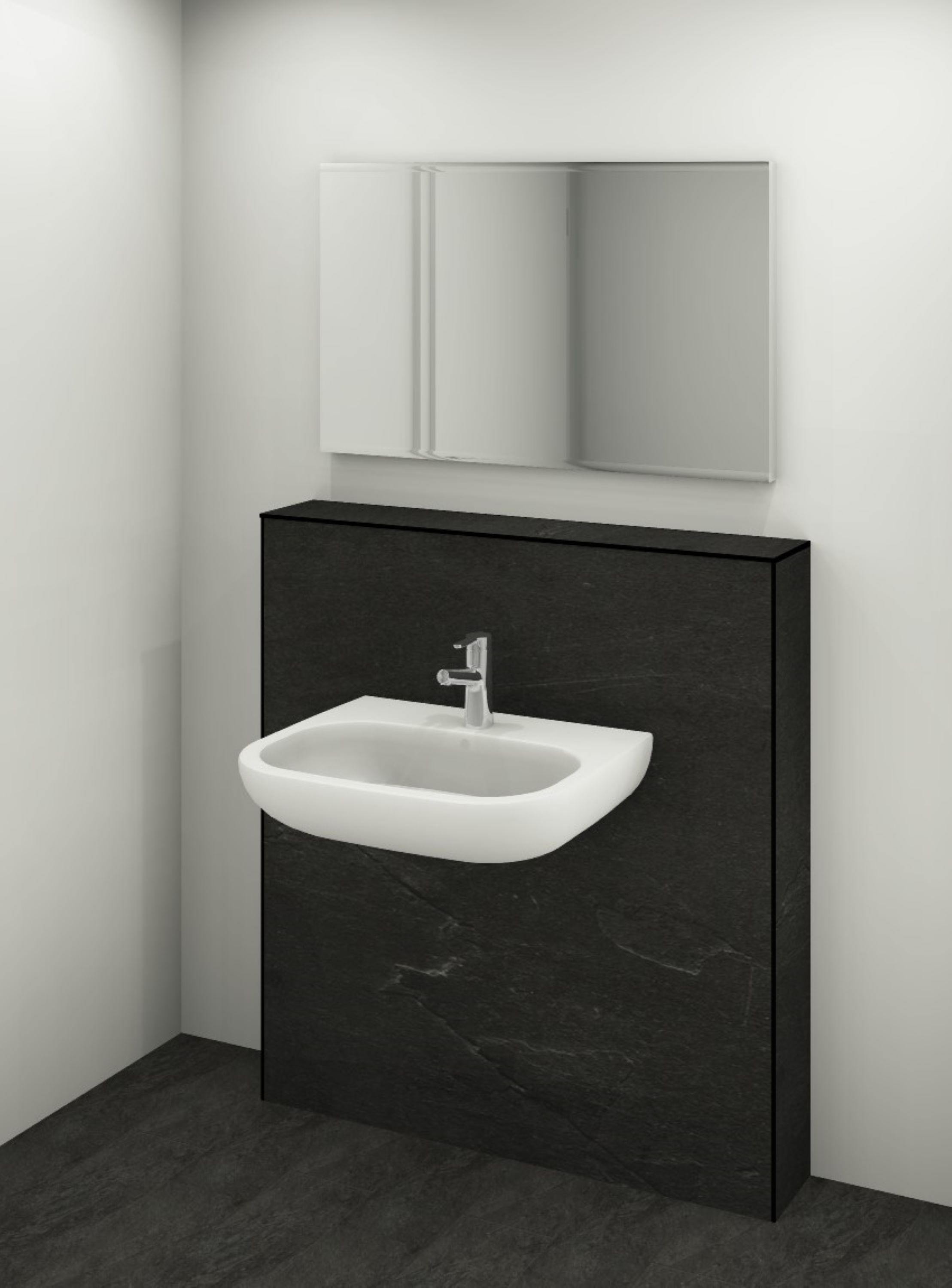 DK Waschtisch Modul B1100 H1190mm, o. Zubehör, Gandara Slate