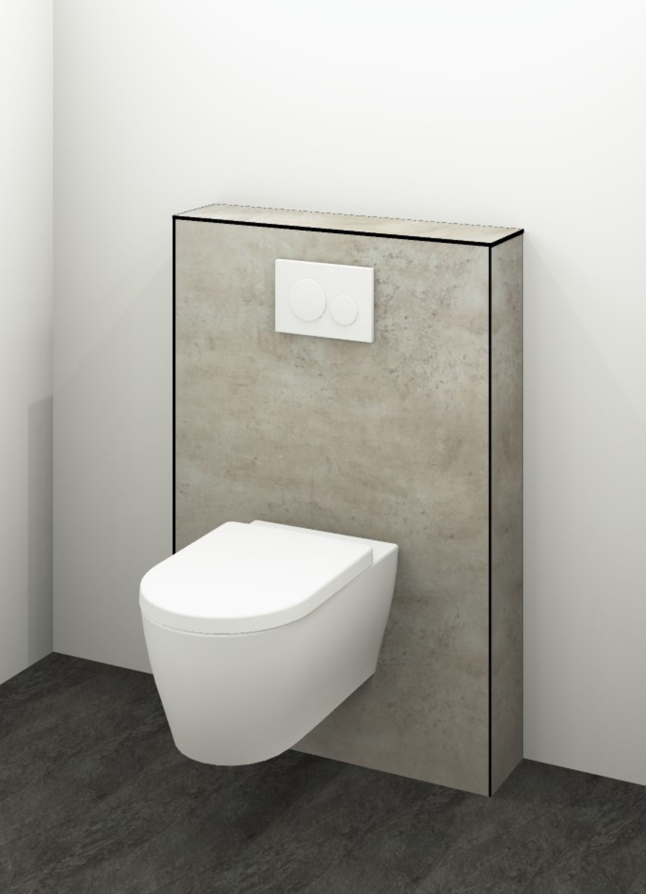 DK WC Modul B 800 H1190mm, o. Zubehör, Anaroa Perl
