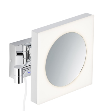 Duschking Kosmetikspiegel Wand Kabel,  eckig, LED, 5-fach, 2-armig, Serie Kosm.