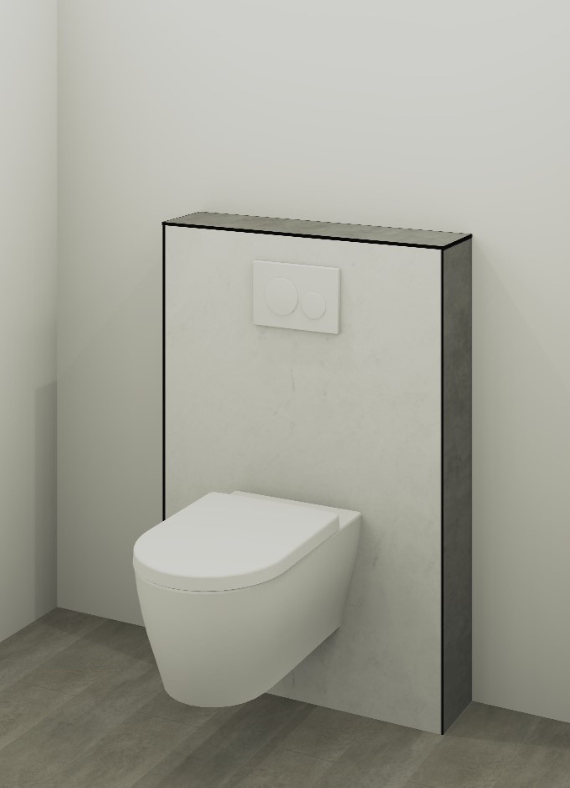 DK WC Modul B 800 H1190mm, o. Zubehör, Carrara Neu Perl