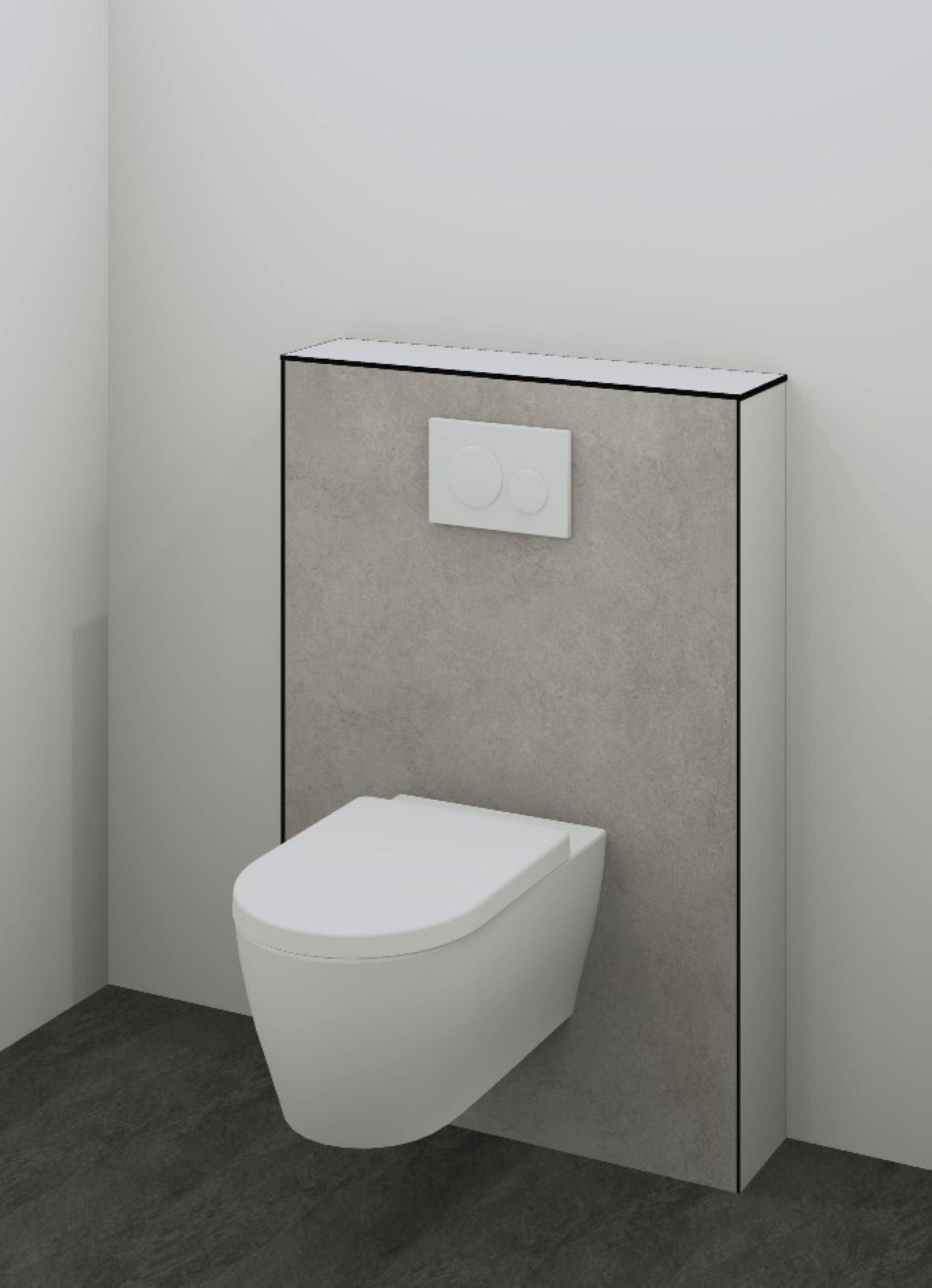 DK WC Modul B 800 H1190mm, o. Zubehör, Schiefer hell Neu Perl