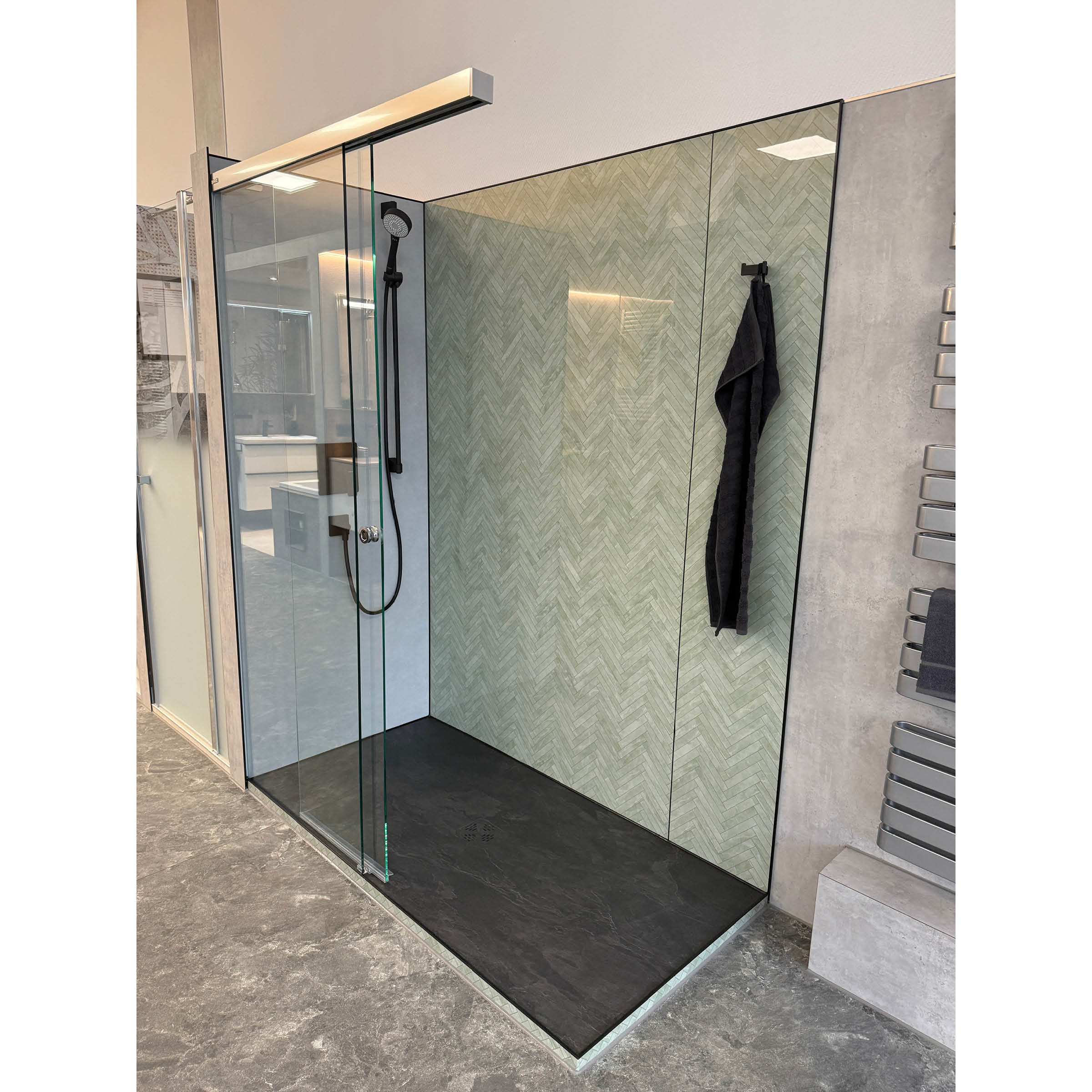 DK Duschabtrennung K13 Walk In, rechts, B1.200, H2.000, chrom, ohne Clean