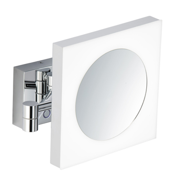 Duschking Kosmetikspiegel Wand Direkt,  eckig, LED, 5-fach, 2-armig, Serie Kosm.