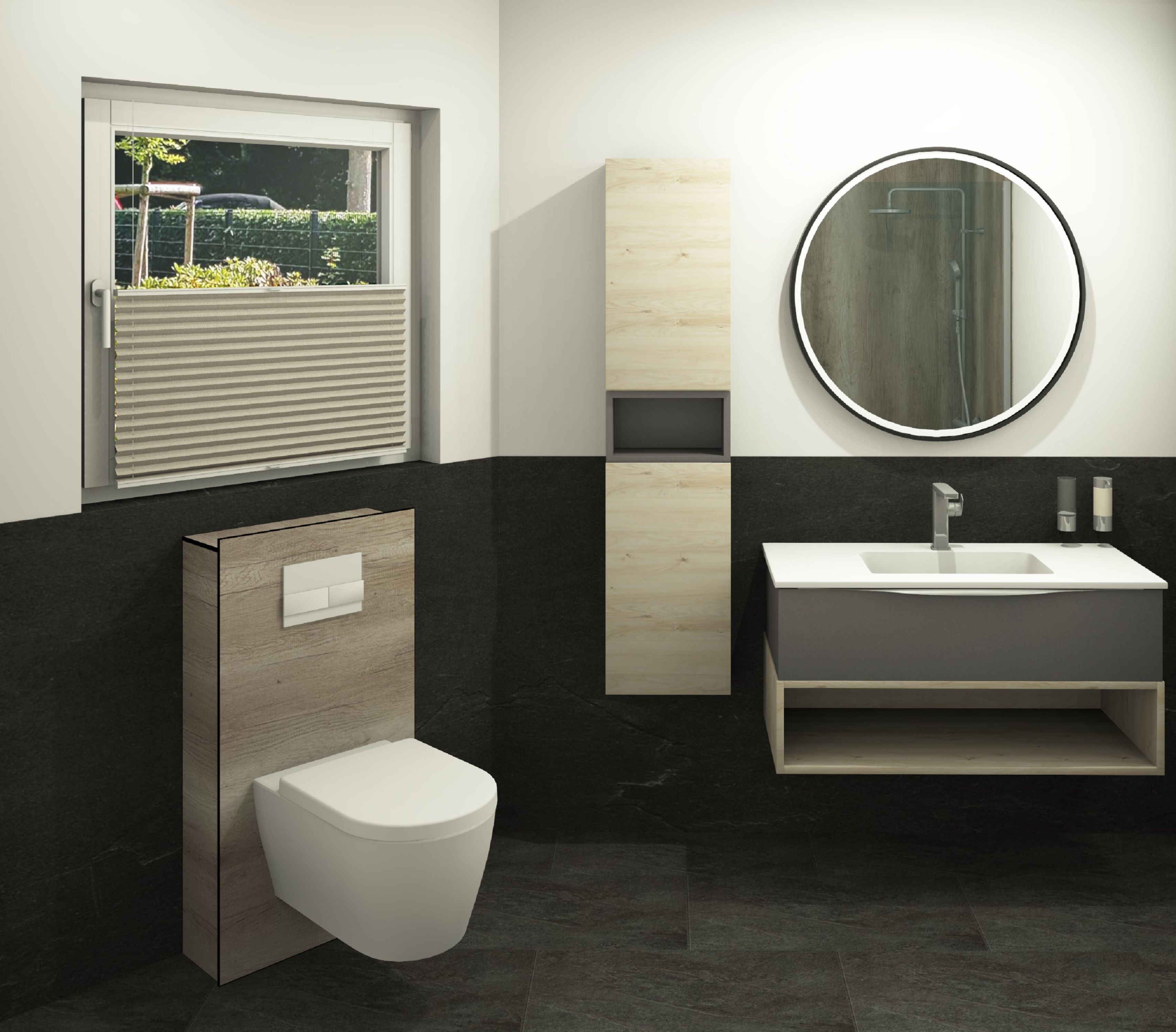 DK WC-Haube 1.030x540 mm für, TECE Vorwandmodul 980x500, Apache Slate