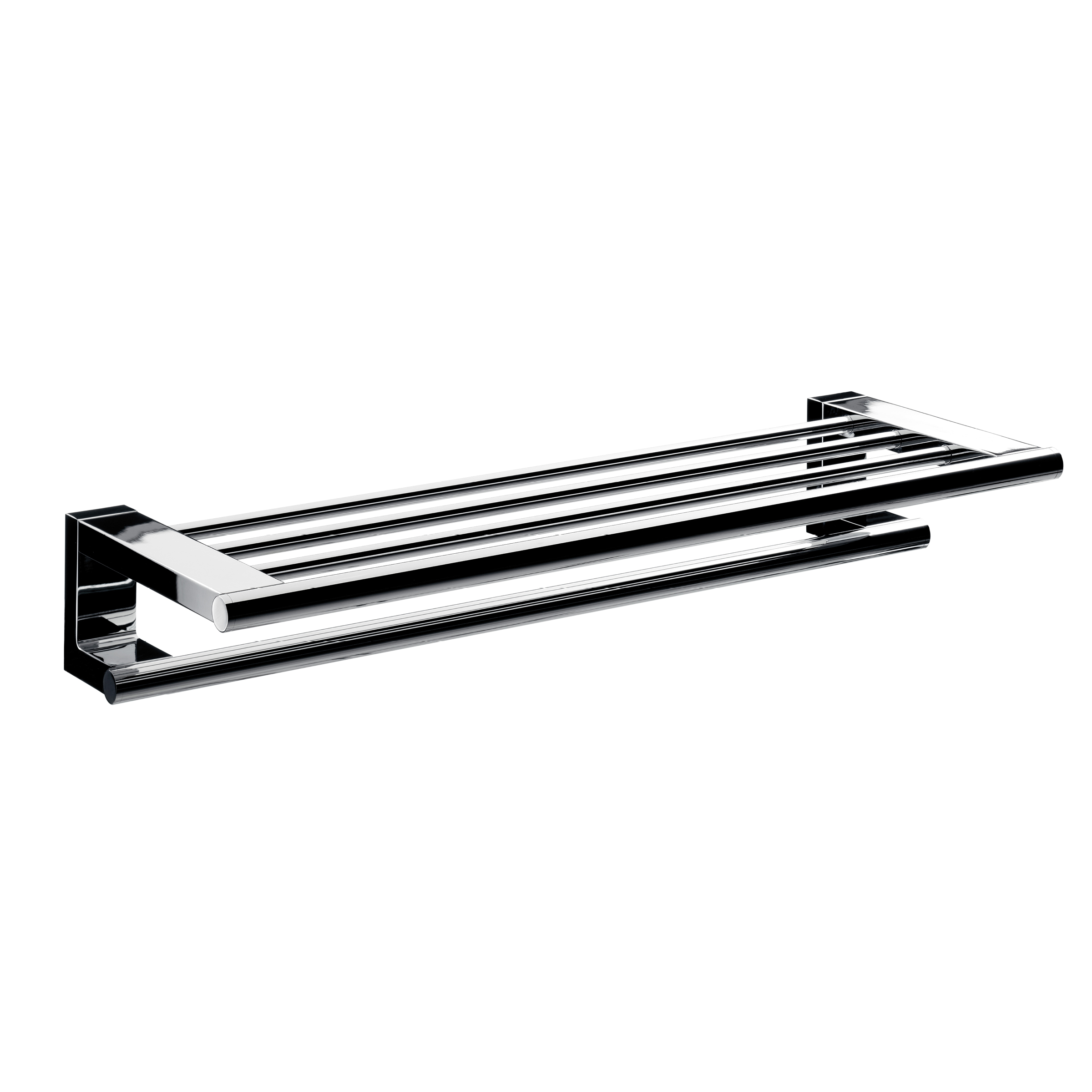 emco system 2 Doppel-Badetuchablage, 600 mm, chrom