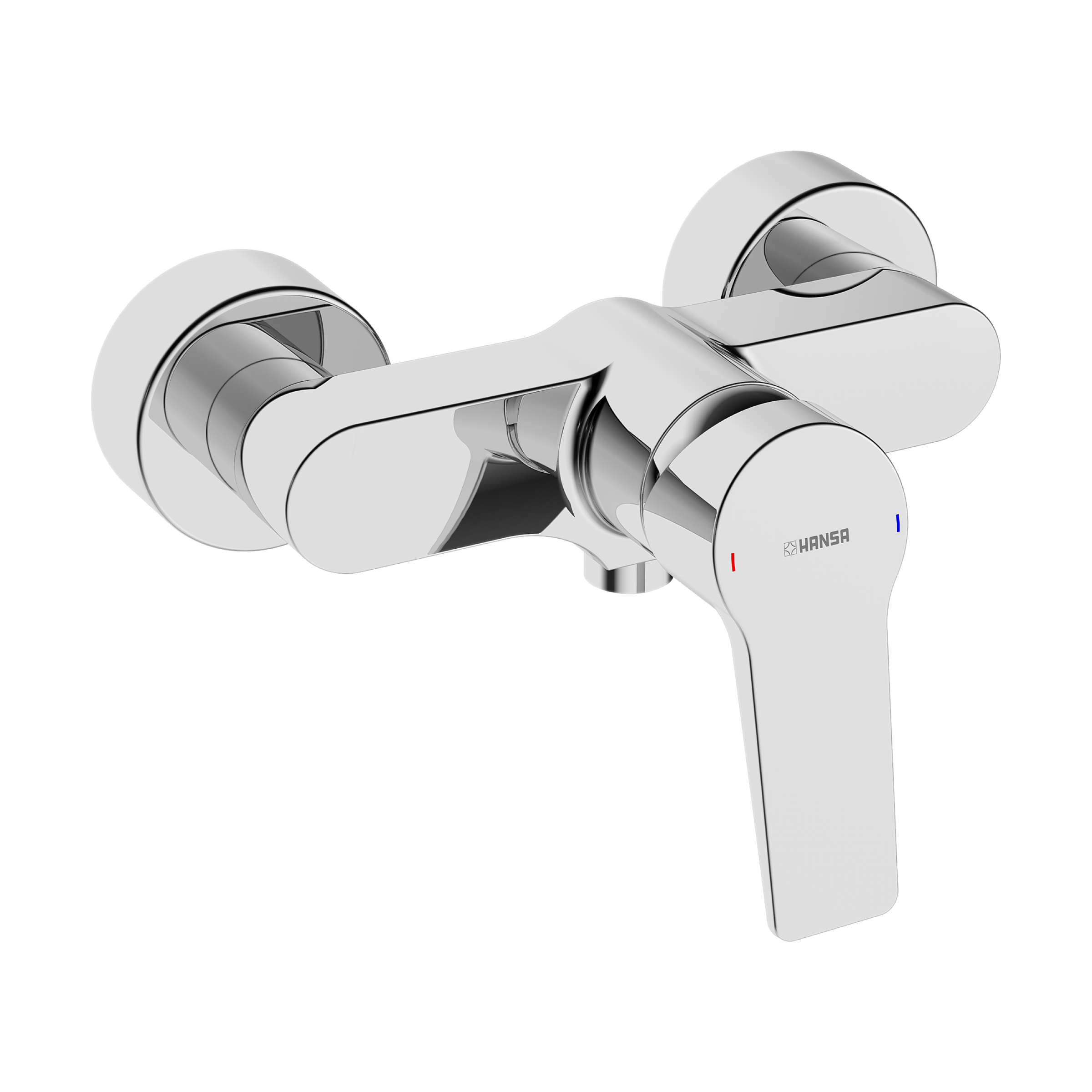 Hansa Twist Brausebatterie für Dusche, Einhebelmischer, chrom
