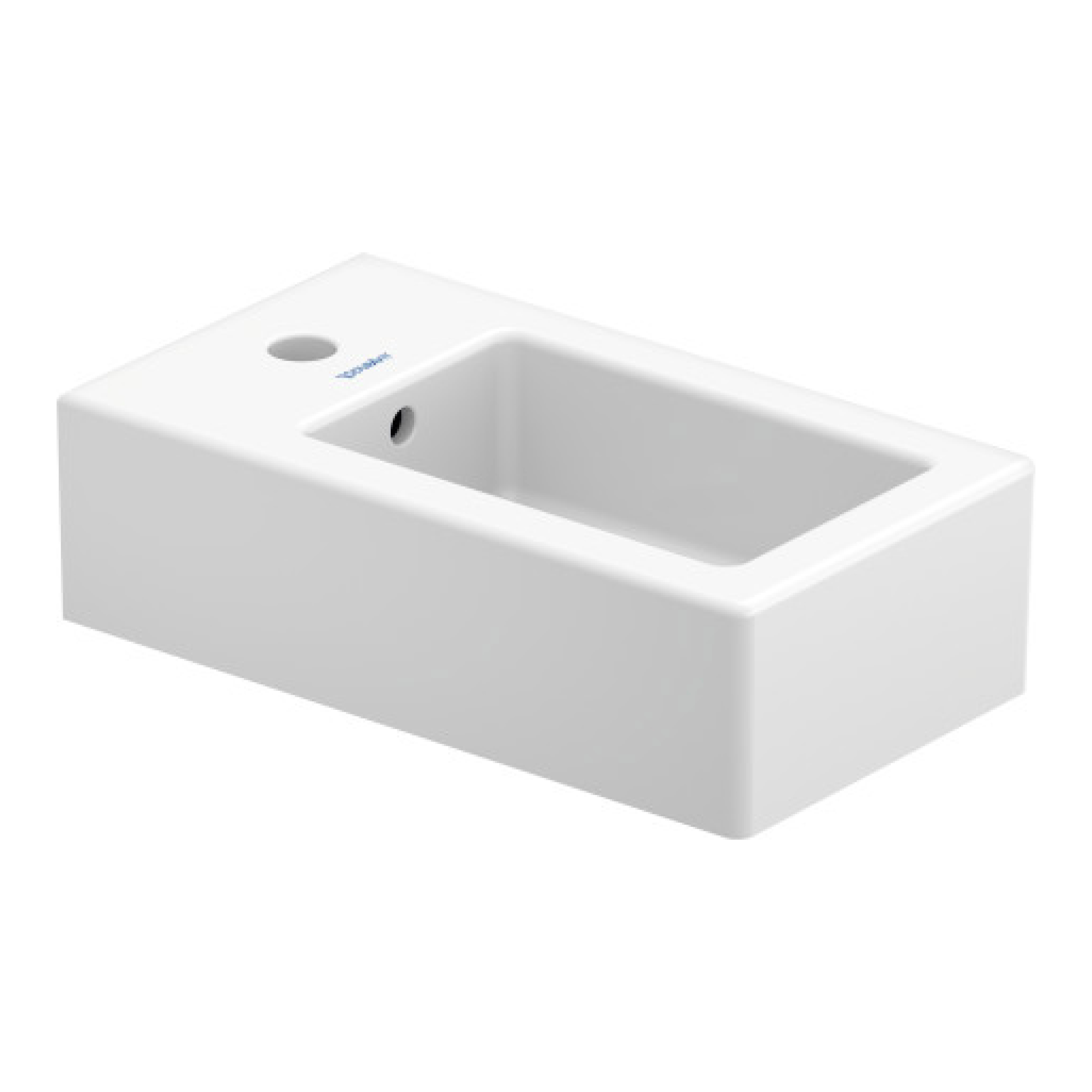 Duravit 1-Loch Handwaschbecken Vero, 250x450mm, weiß, mit Überlauf, mit Hahnloch