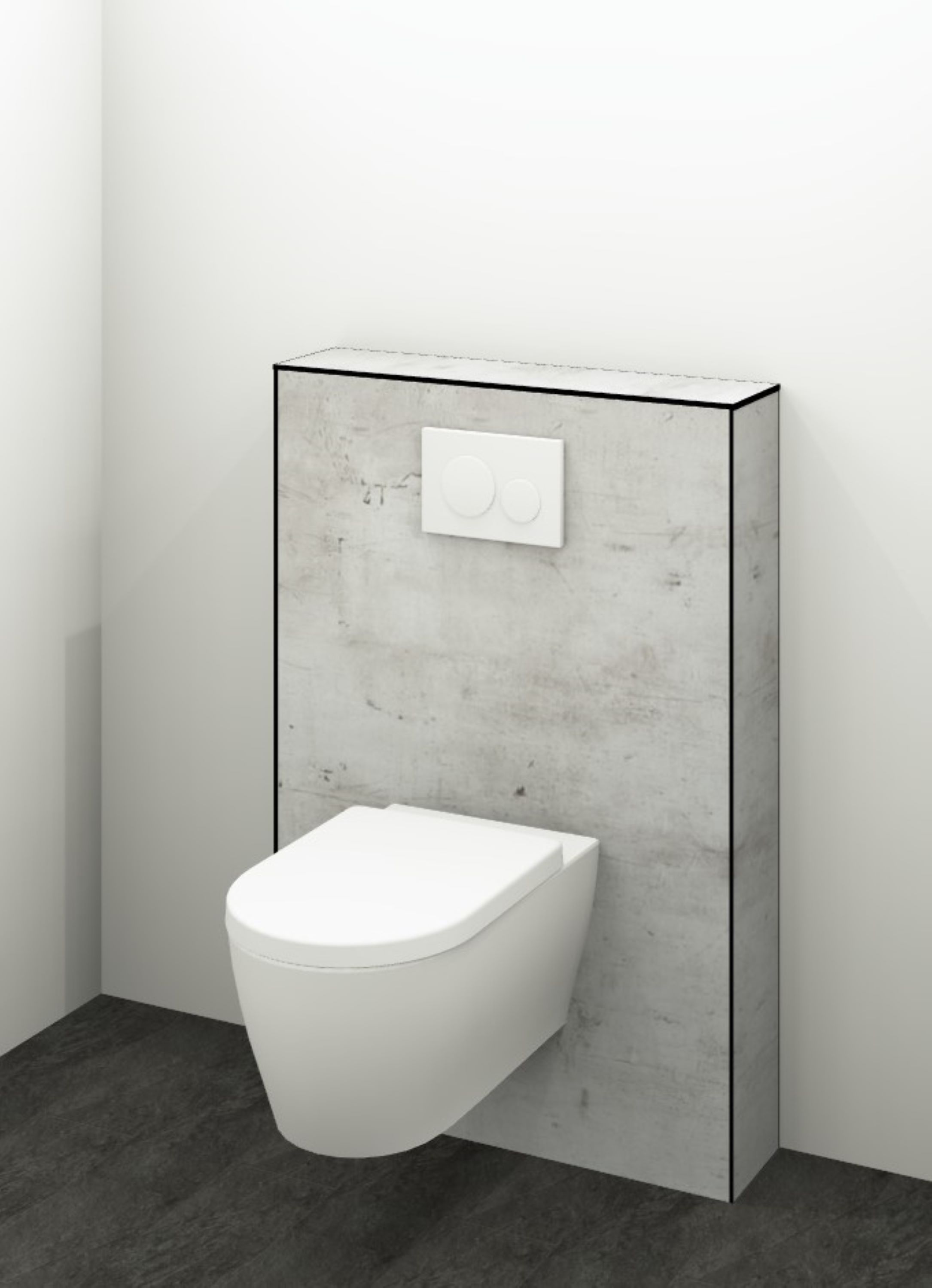 DK WC Modul B 800 H1190mm, o. Zubehör, Kalkstein Perl