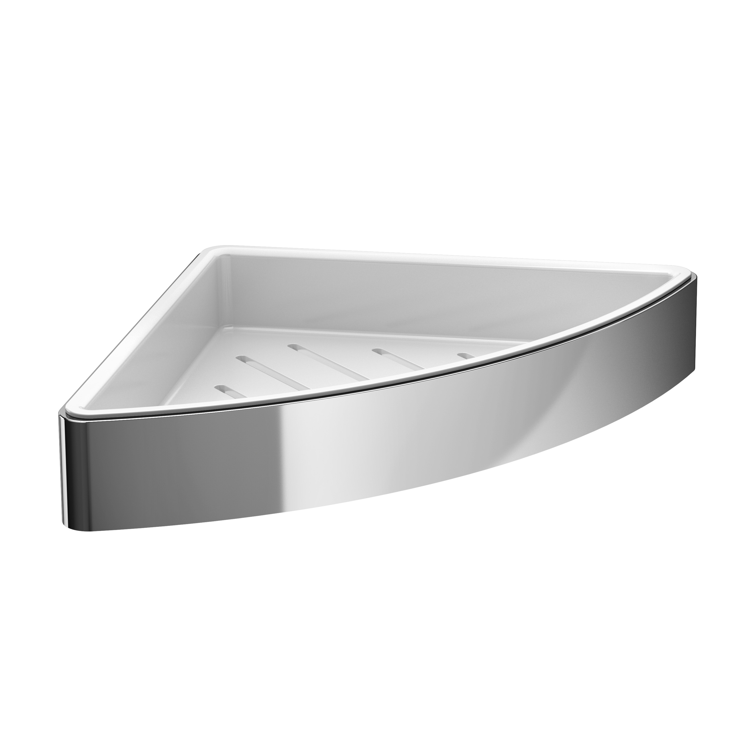emco loft Eckseifenkorb, 179 x 34 x 179 mm, chrom/weiss