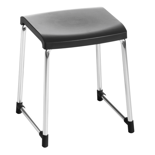 Duschking Bad-Hocker 425x390x480 mm,  Sitzfläche schwarz, Serie Univ.