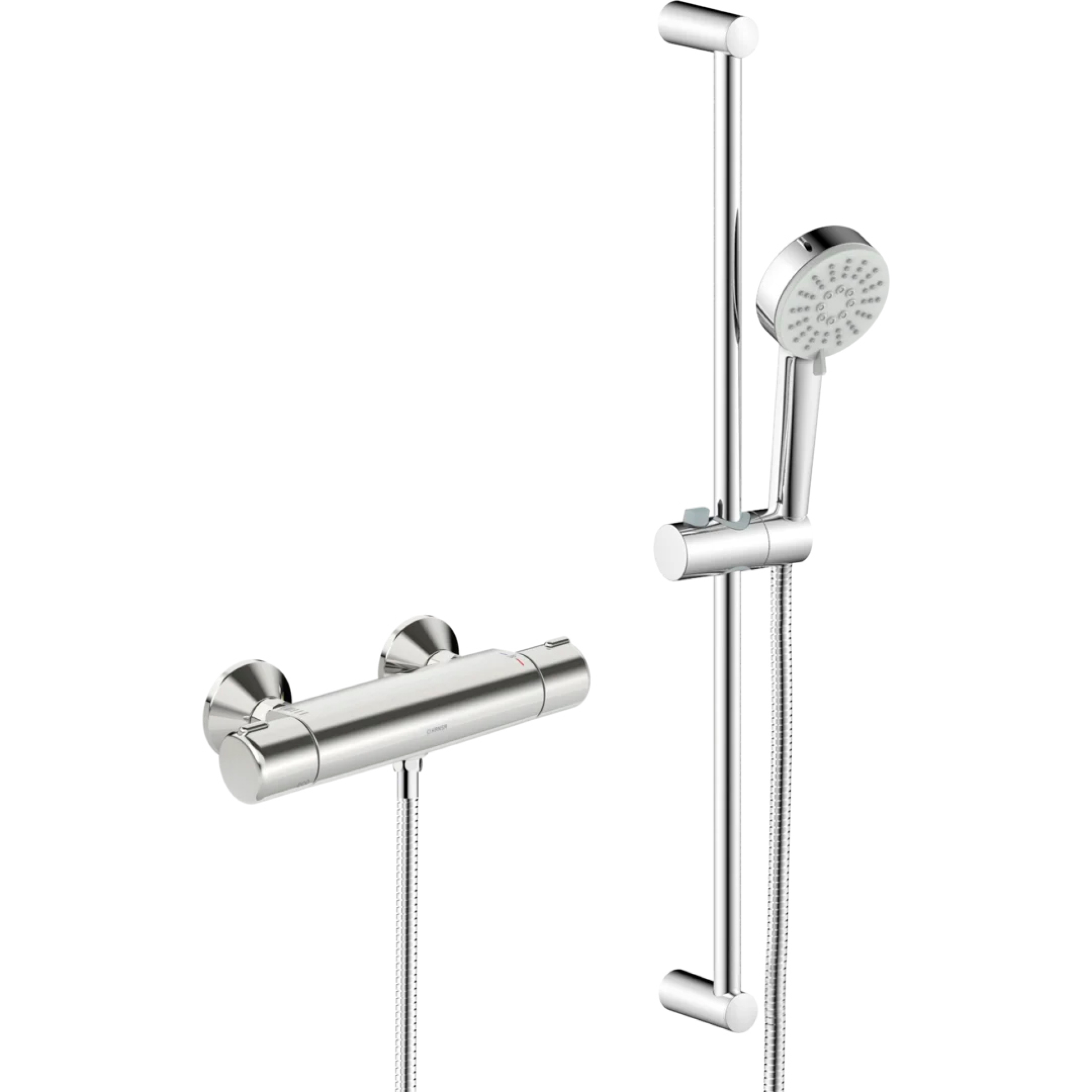 Hansa Basic Brausebatterie m. Brausegarnitur, chrom