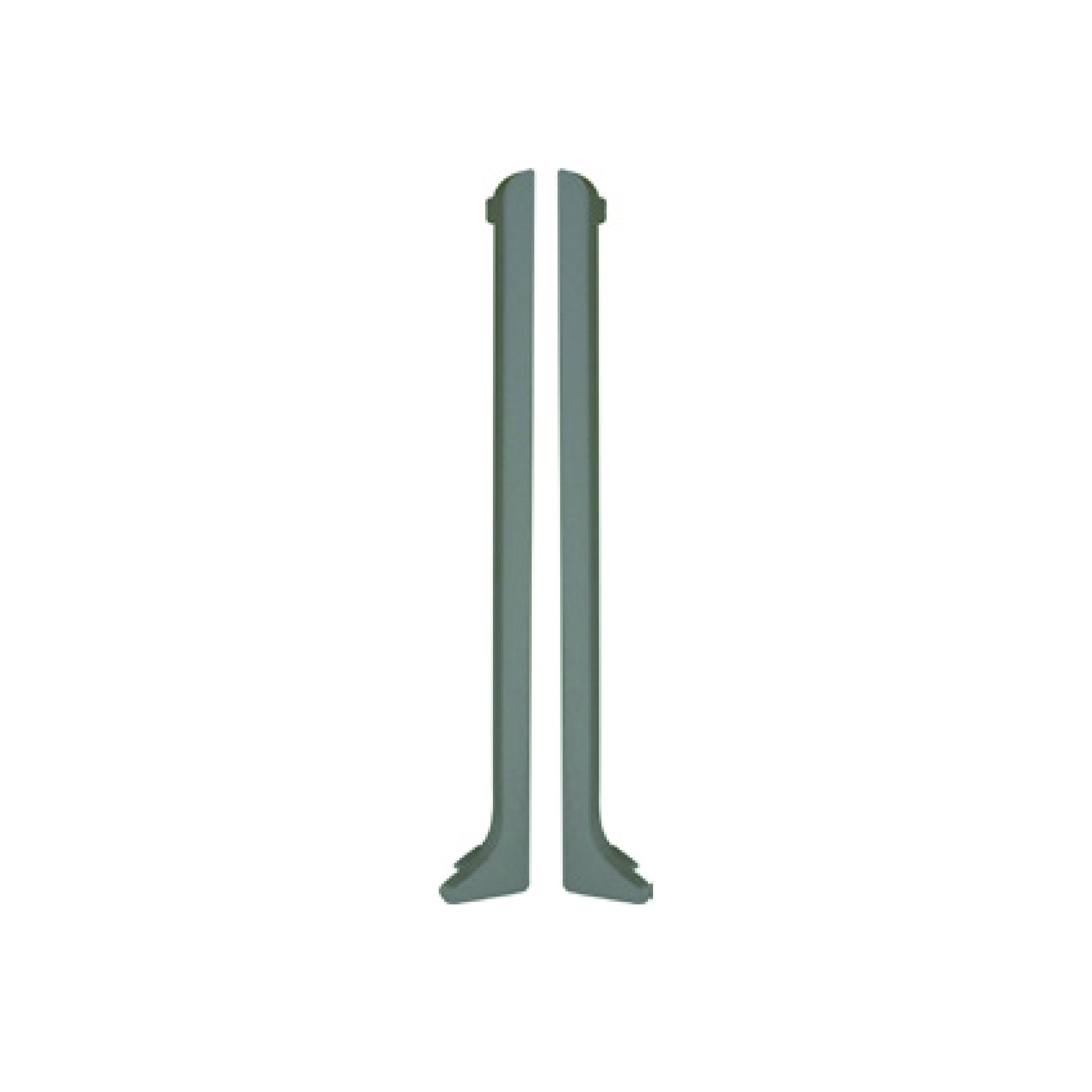DK Floor Sockelleiste Endkappen, je re/li 100mm,, Silber matt, VE 10 Stck