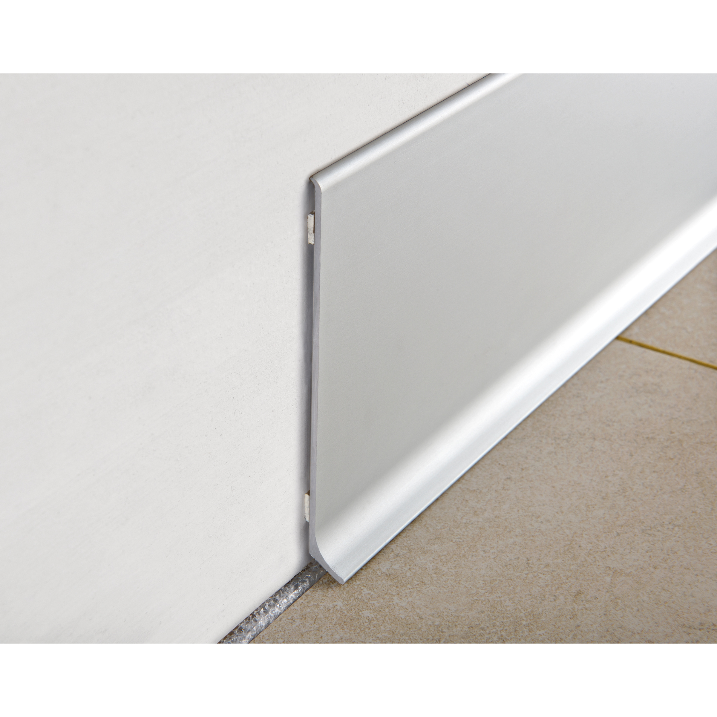 DK Floor Sockelleiste 100mm,, Länge 200cm Alu silber matt