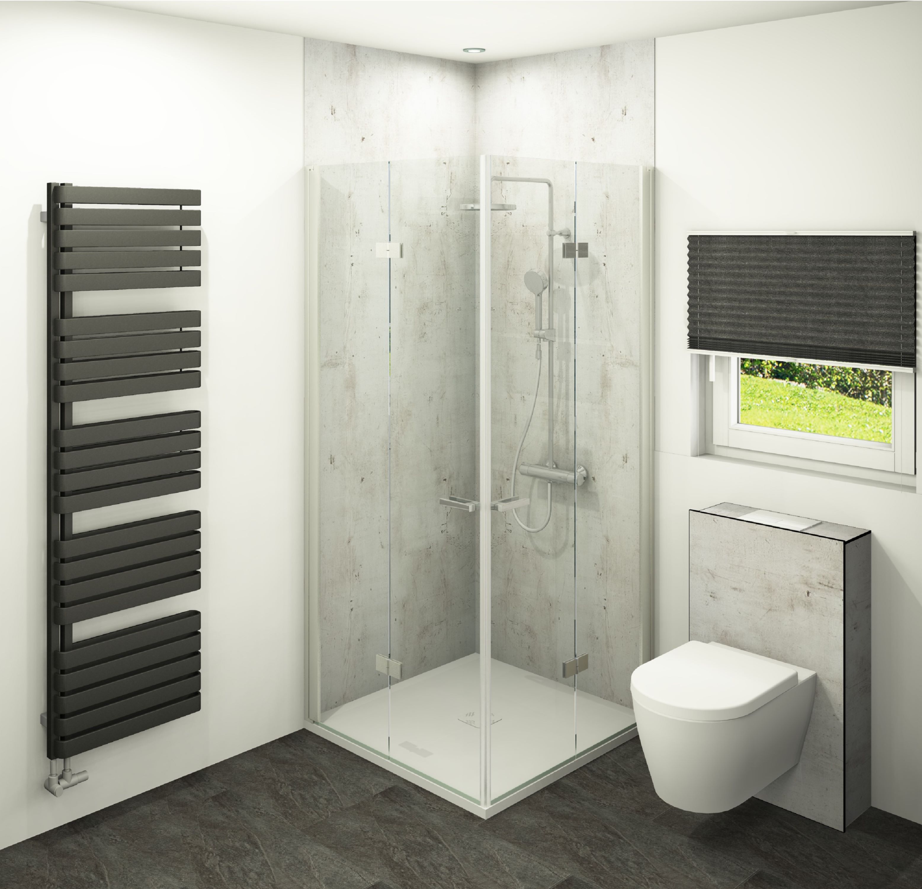 DK WC-Haube 870x540 mm (Front / Oben) für, TECE Vorwandmodul 820x500, Kalkstein Perl