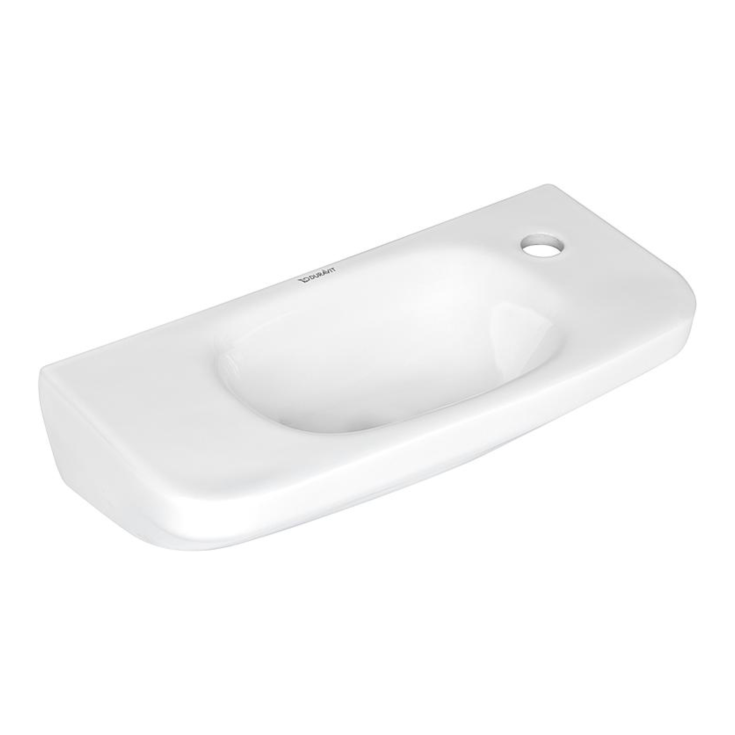 Duravit 1-Loch Handwaschbecken DuraStyle , 500 x 220 mm, weiß, ohne Überlauf, Hahnloch re.