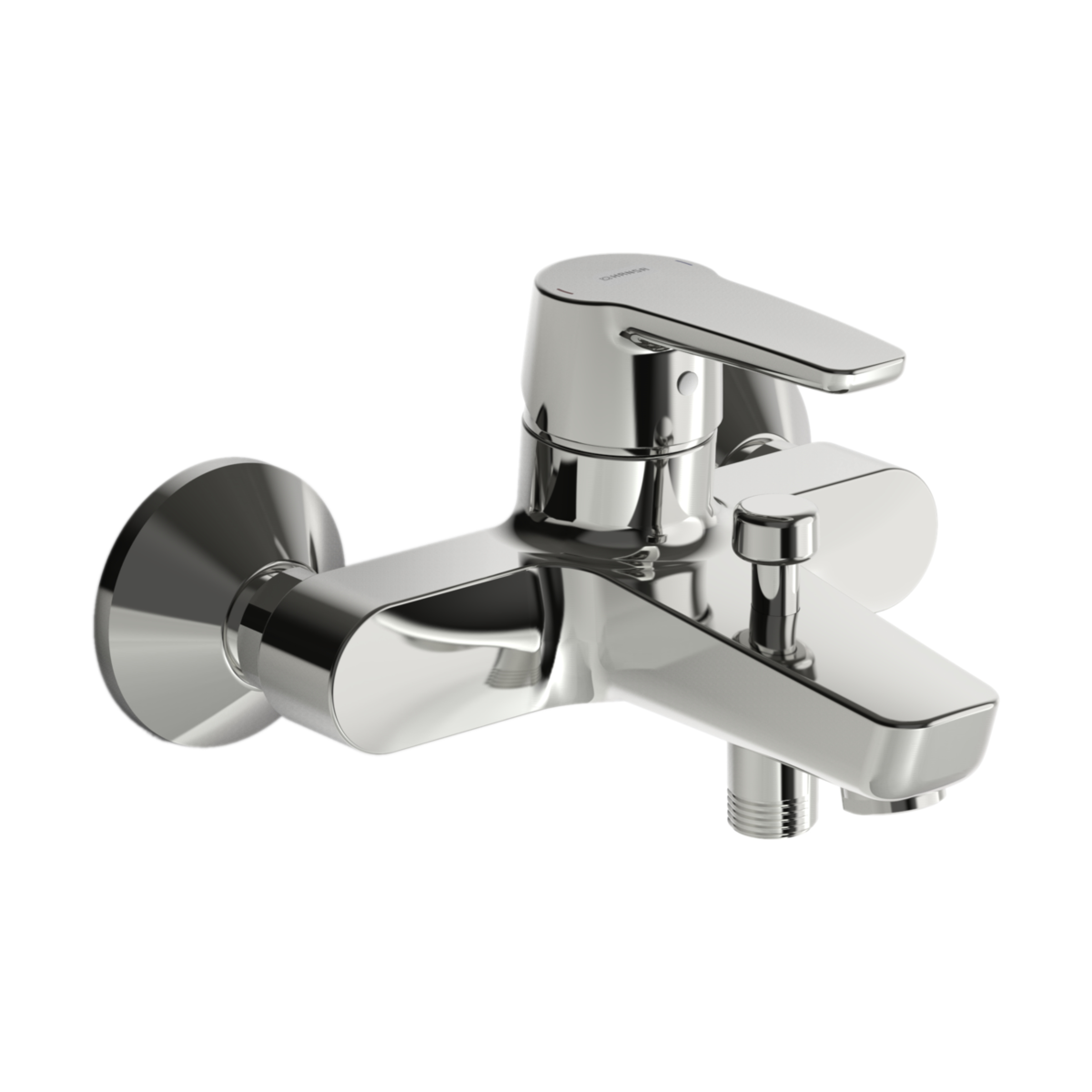 Hansa Einhand-Wannen-Batterie für, Wandaufbau Hansapolo 5144 chrom