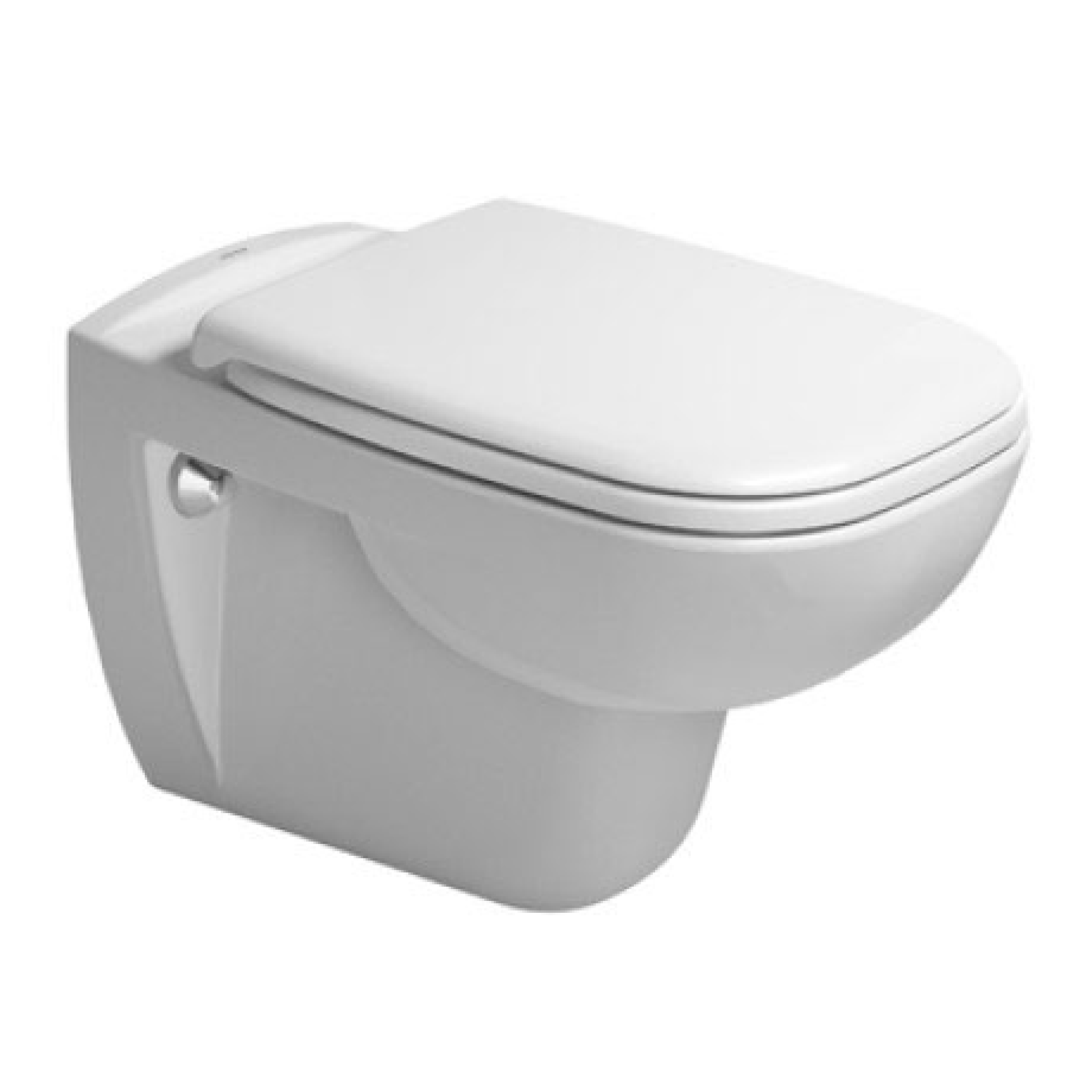 Duravit Wand-Tiefspül-WC D-Code Set, Wand WC + Sitz spülrandlos weiß