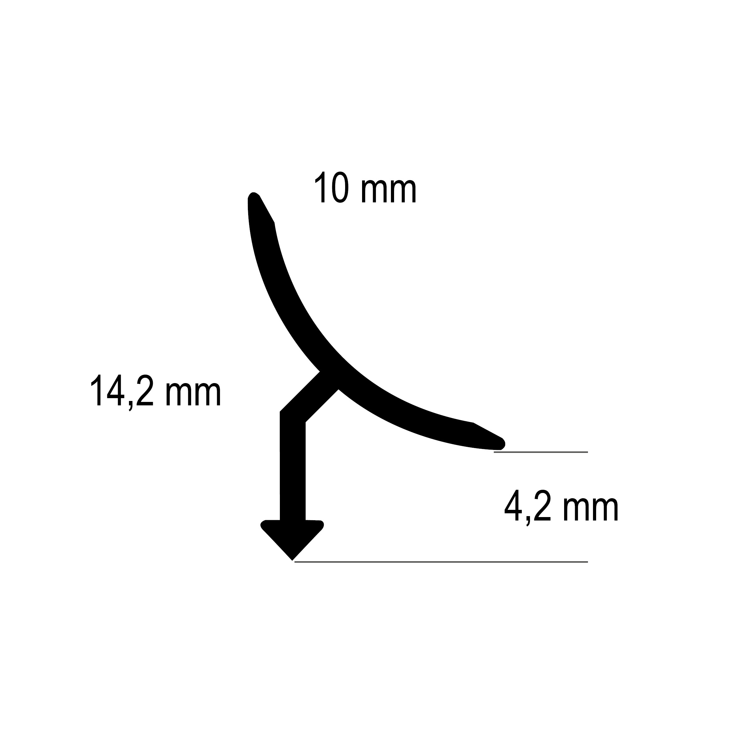 DK 3-Wege Innenecke zu Uni Fugenprofil 10mm, silber glanz VE 10Stck