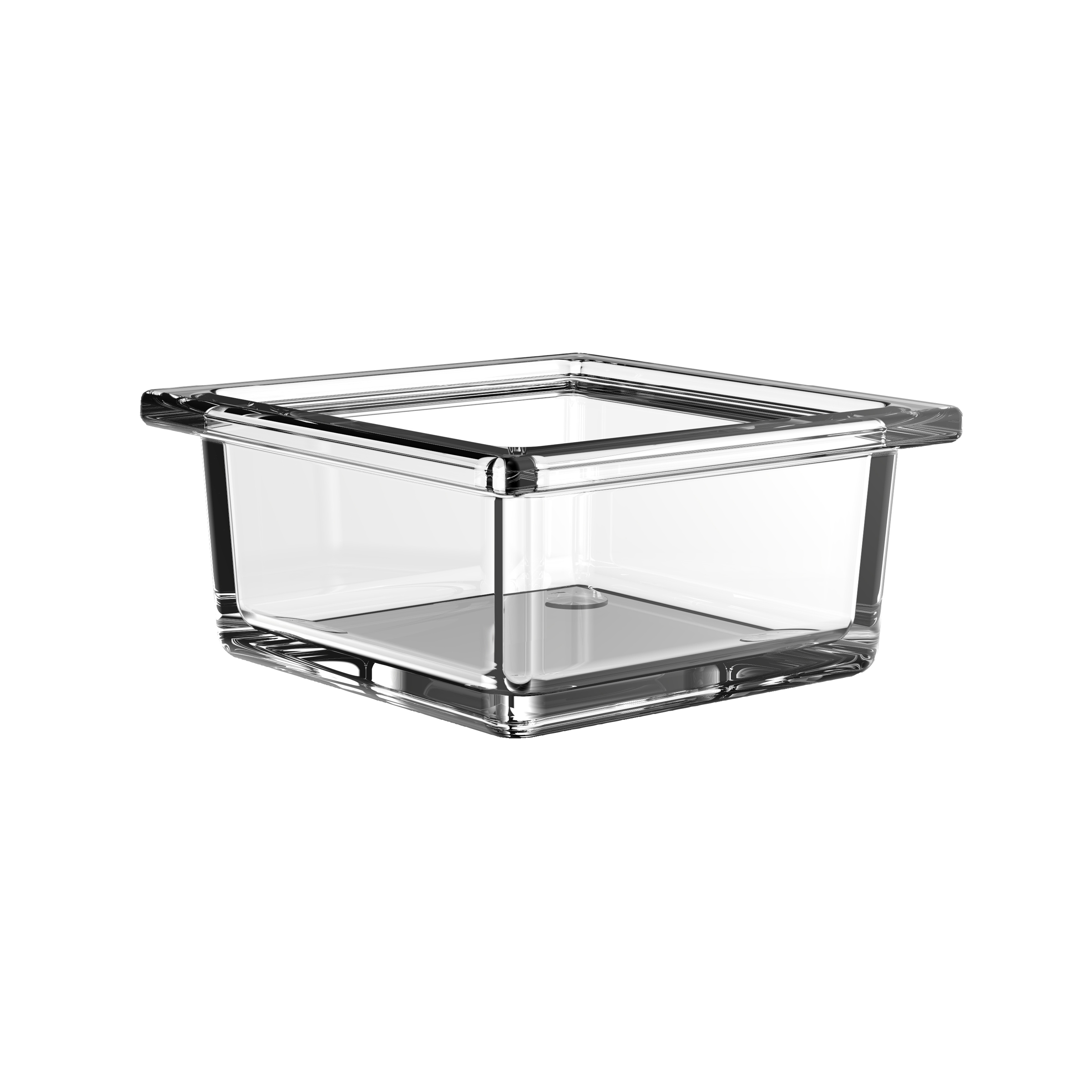 emco liaison Glasschale für Reling, quadratisch, 98 x 48  x 98 mm, chrom