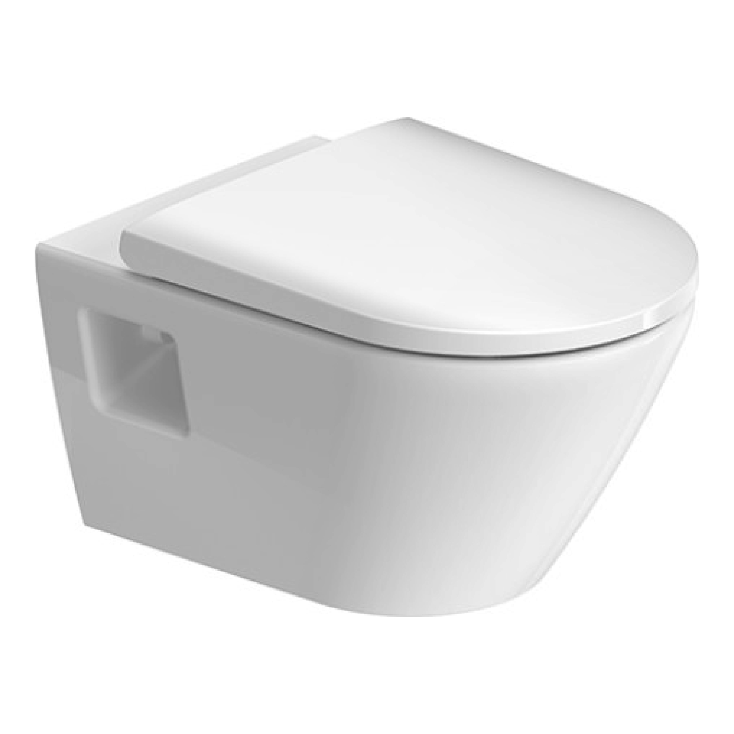 Duravit D-Neo Wand-WC Rimless® Set, WC 370x540mm offen + Sitz