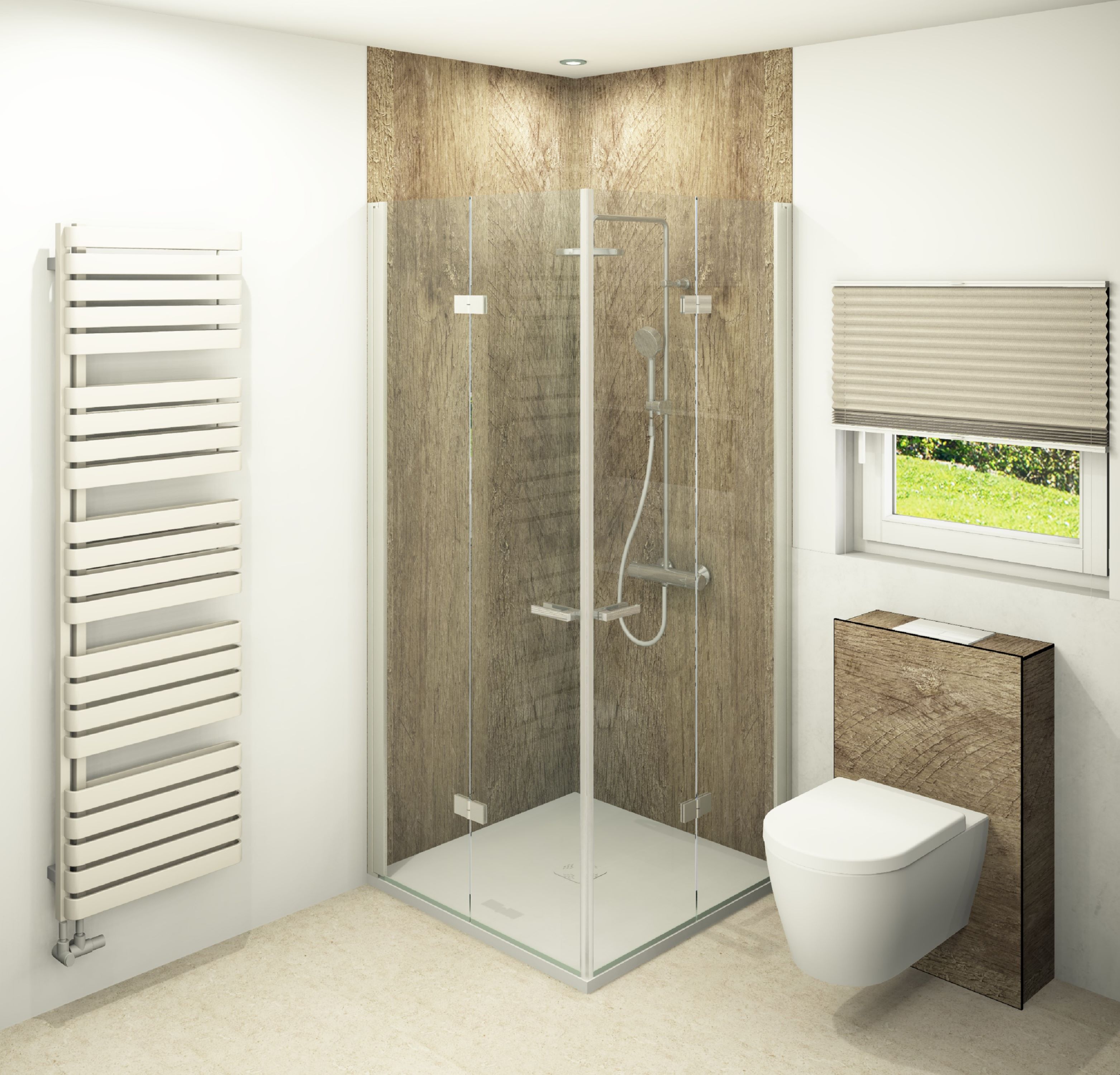 DK WC-Haube 870x540 mm (Front / Oben) für, TECE Vorwandmodul 820x500, Eiche Vint. Perl