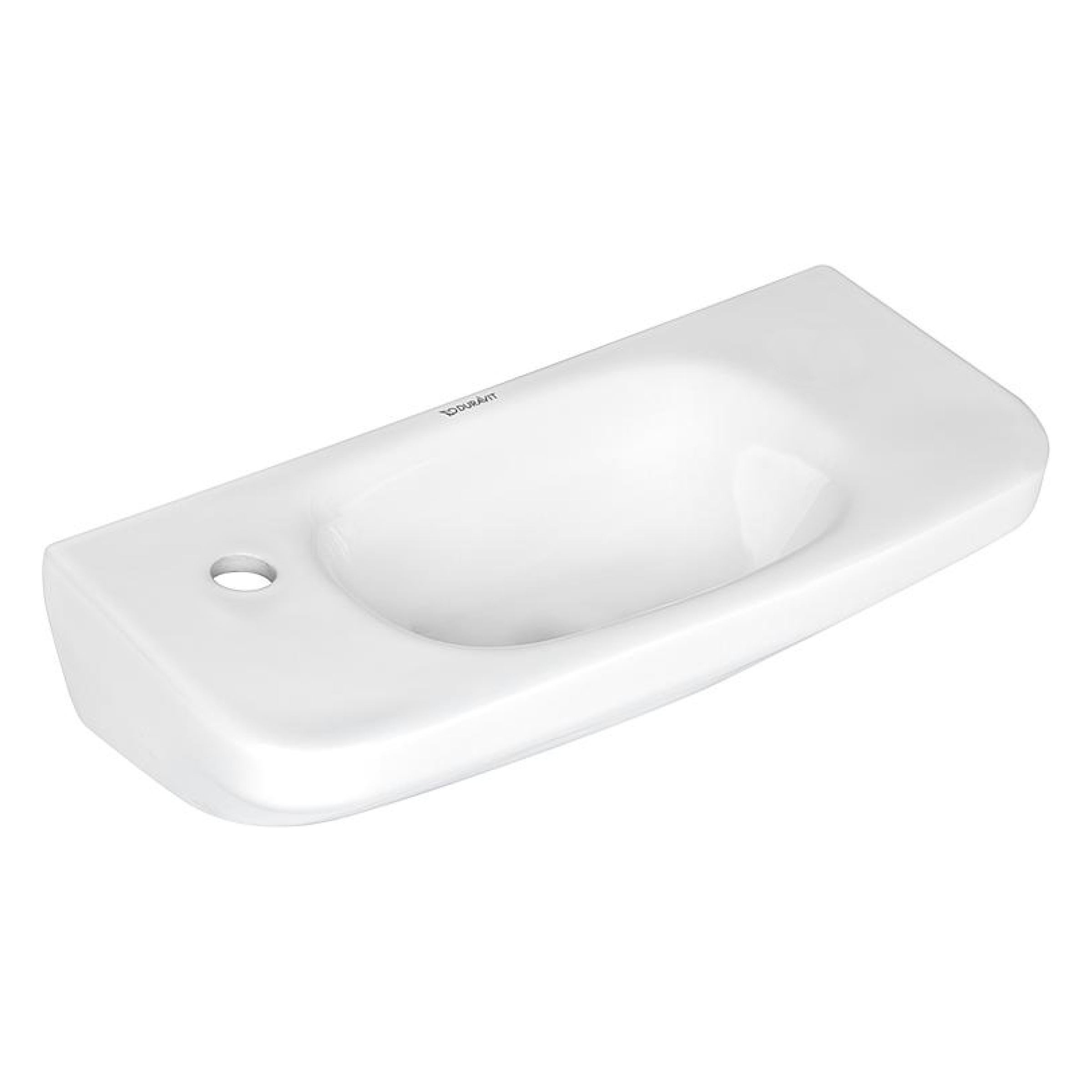Duravit 1-Loch Handwaschbecken DuraStyle , 500 x 220 mm, weiß, ohne Überlauf, Hahnloch li.