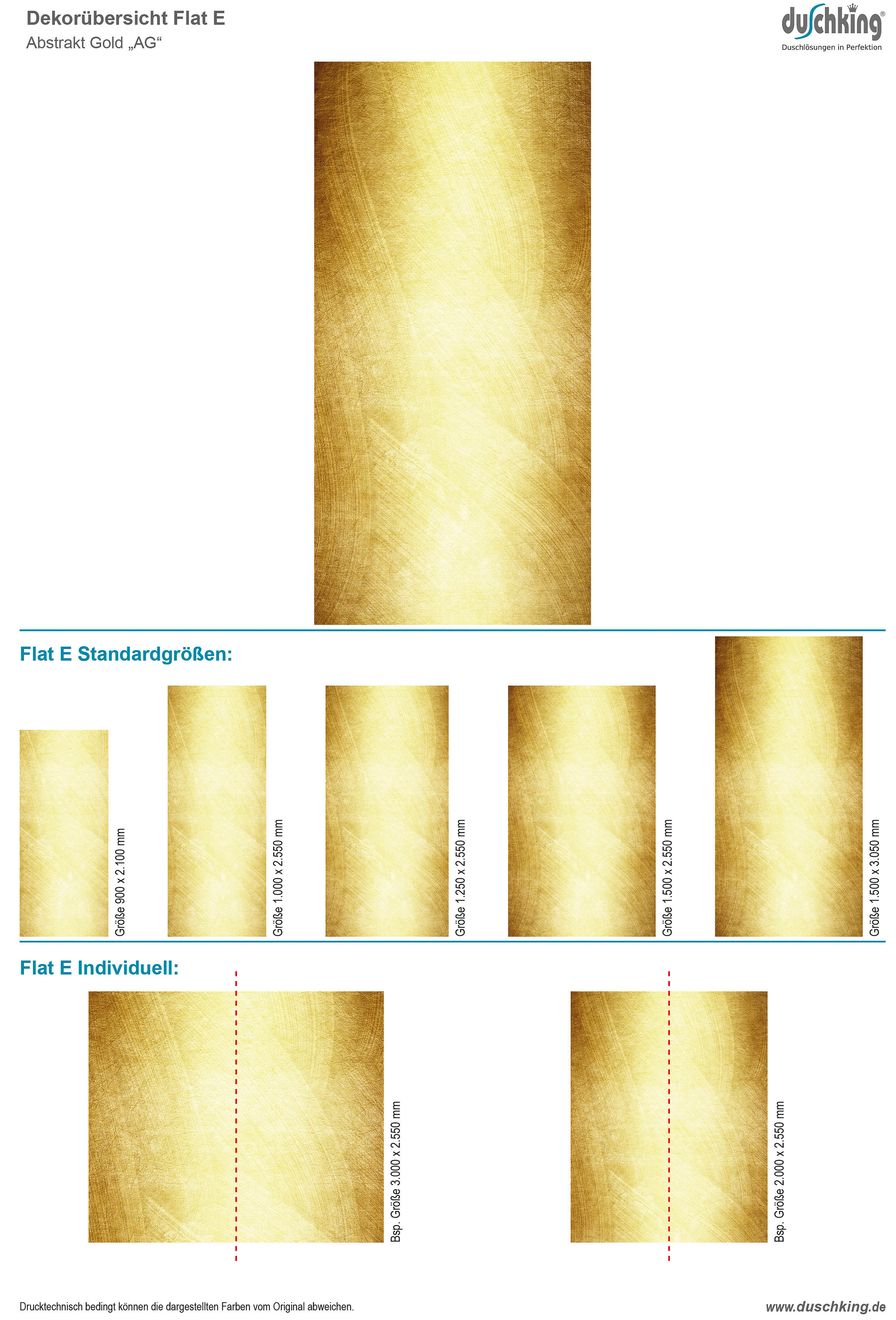 DK Rückwand Flat E Abstrakt Gold matt, 2550x1250x3mm Dekor: einseitig