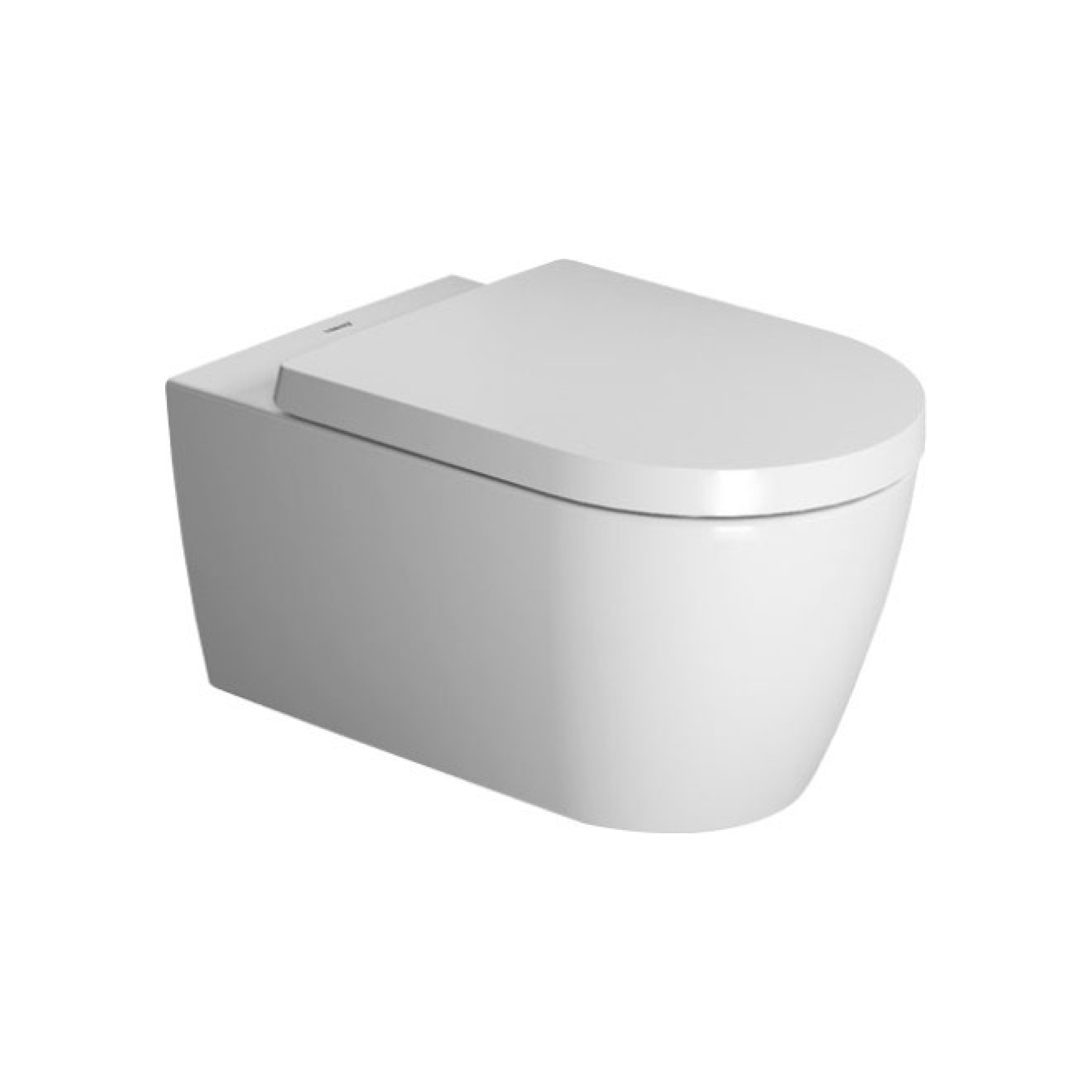Duravit Me By Starck Rimless Wandtiefspül-WC Set spülrandlos, Wand WC 370x570 mm + Sitz mit Absenkautomatik