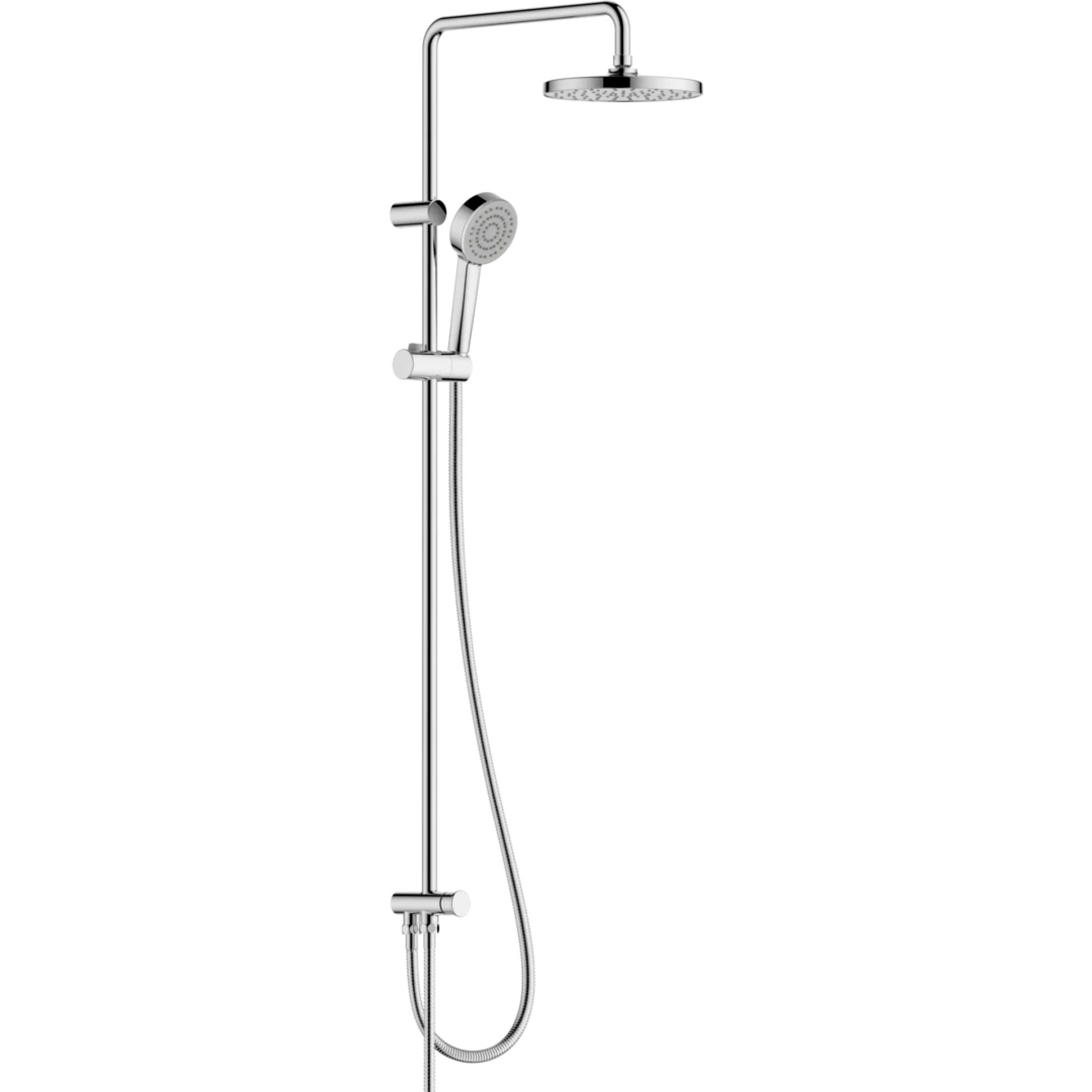 Hansa Basic Kopfbrause-Set, 1-strahlig, chrom